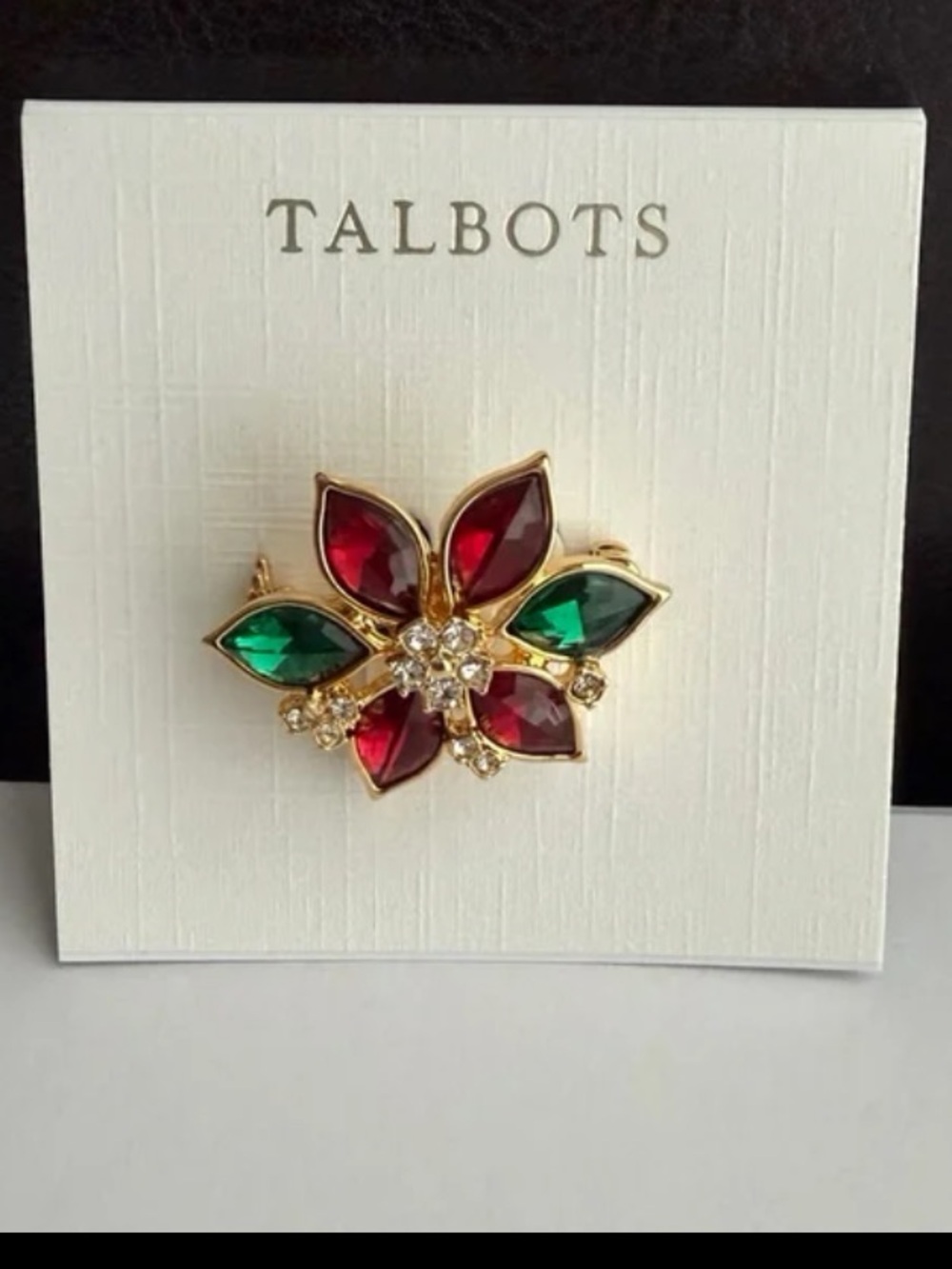 Talbots Poinsettia Brooch